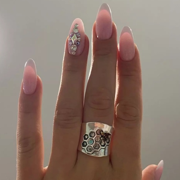 🐝 BOHO Honeycomb Bee S 925 Retro Ring 🐝 - Picture 2 of 5